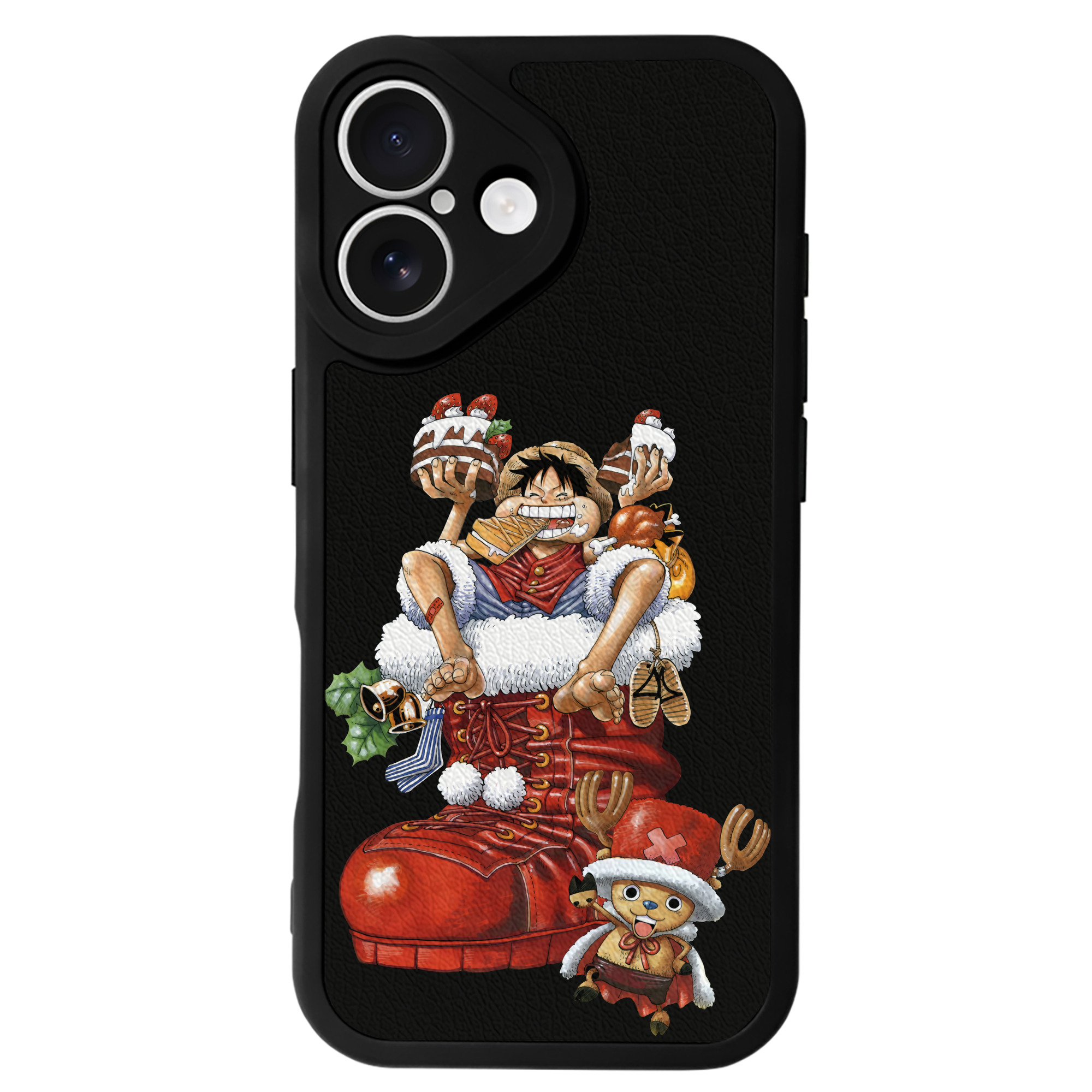 （画像用） ワンピース モンキー・D・ルフィ ONE PIECE Monkey D. Luffy 【iPhone 16シリーズ対応】シリコンスマホケース（レザー調） 材質：シリコン